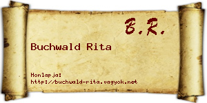 Buchwald Rita névjegykártya